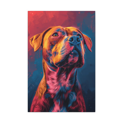 American Pit Bull Terrier - Abstract Illustration Canvas Gallery Wraps