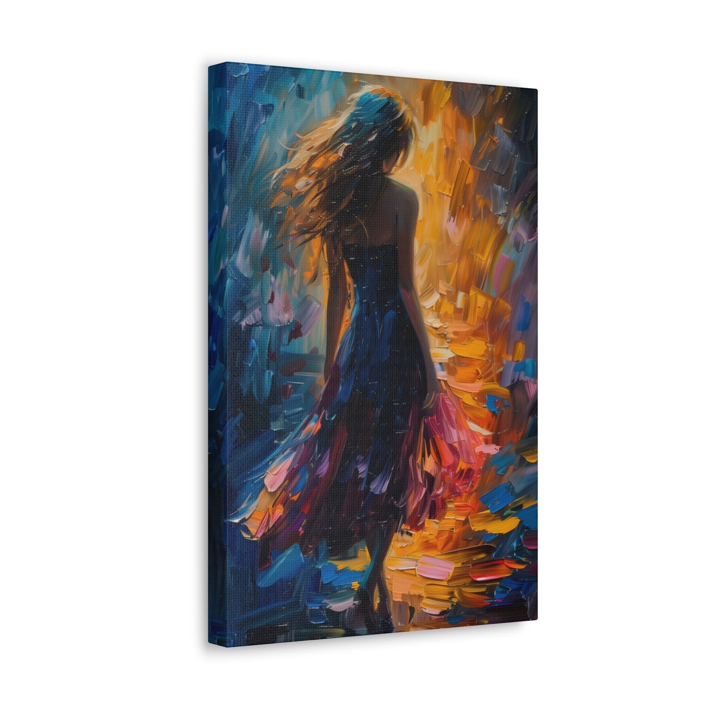 girl - Leonid Afremov Style Digital Print Canvas Gallery Wraps