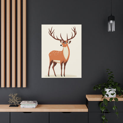 Deer - Digital Illustration Canvas Gallery Wraps