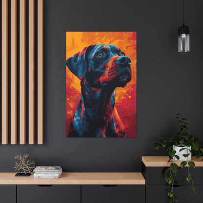 Rottweiler Dog - Abstract Illustration Canvas Gallery Wraps