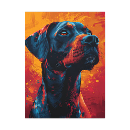 Rottweiler Dog - Abstract Illustration Canvas Gallery Wraps