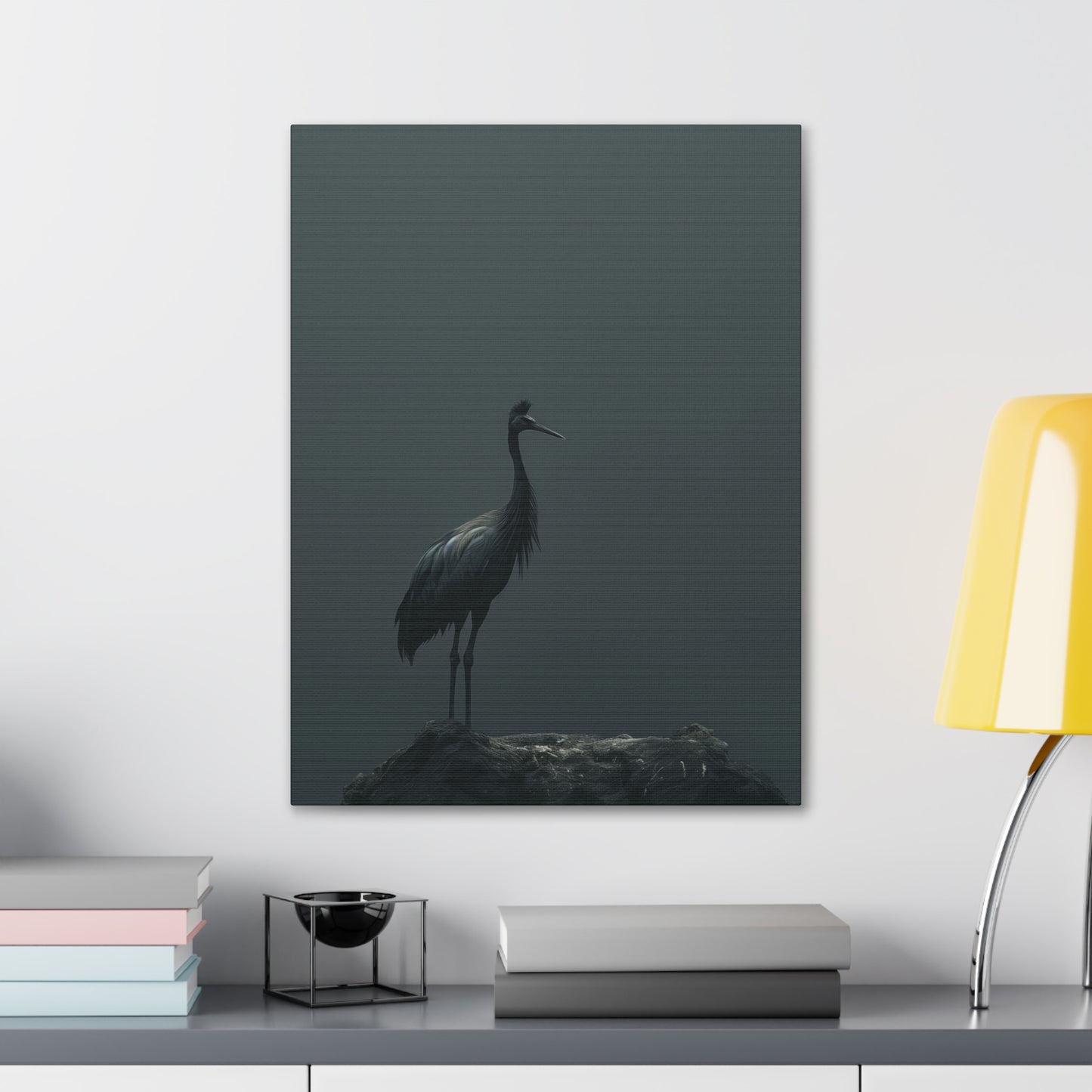 Egret Digital Illustration Canvas Gallery Wraps