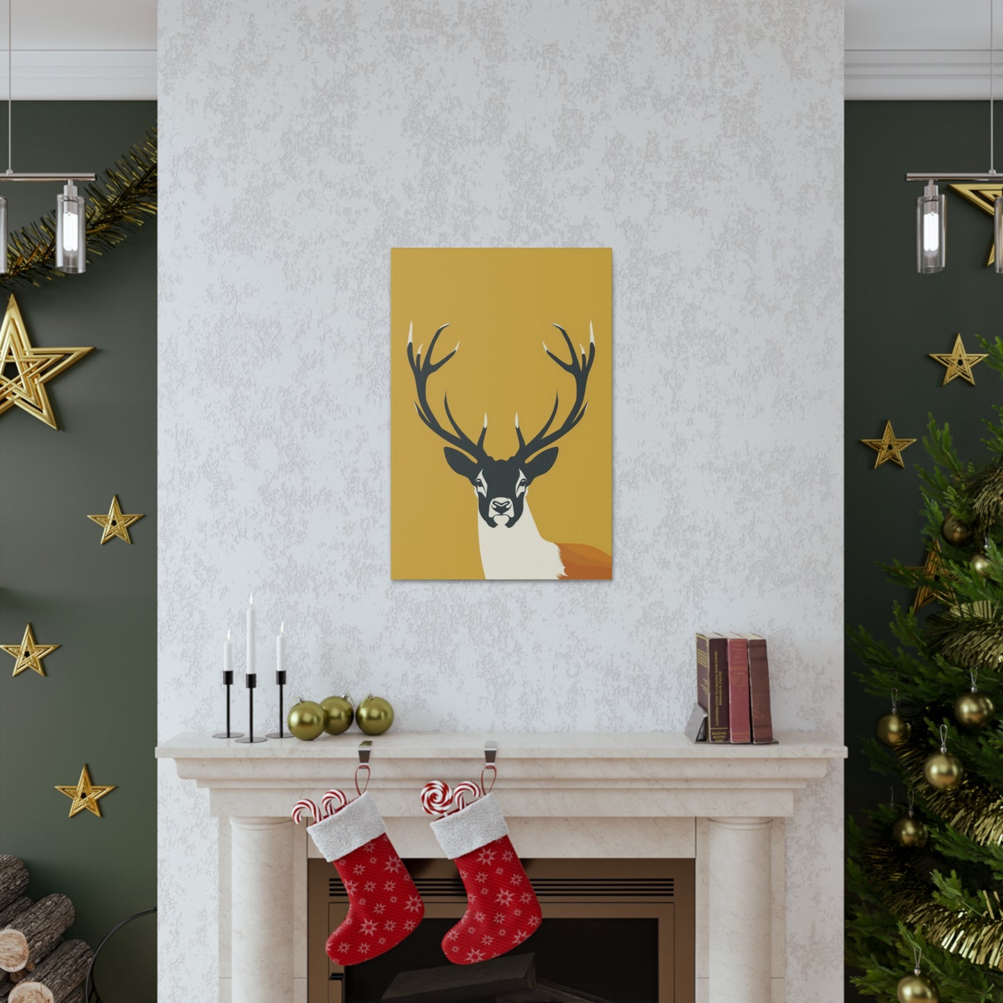 Reindeer - Digital Illustration Canvas Gallery Wraps