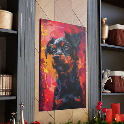 Terrier Dog - Illustration Canvas Gallery Wraps