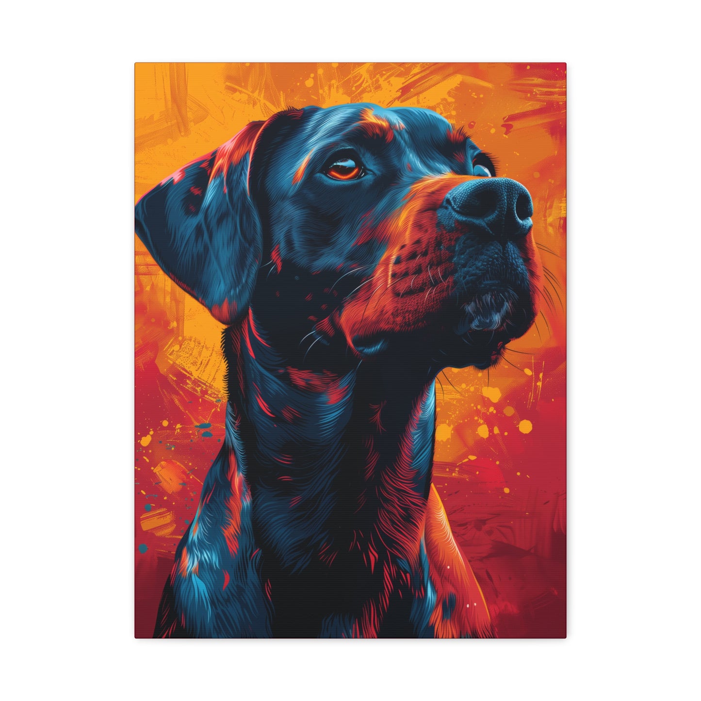 Rottweiler Dog - Abstract Illustration Canvas Gallery Wraps