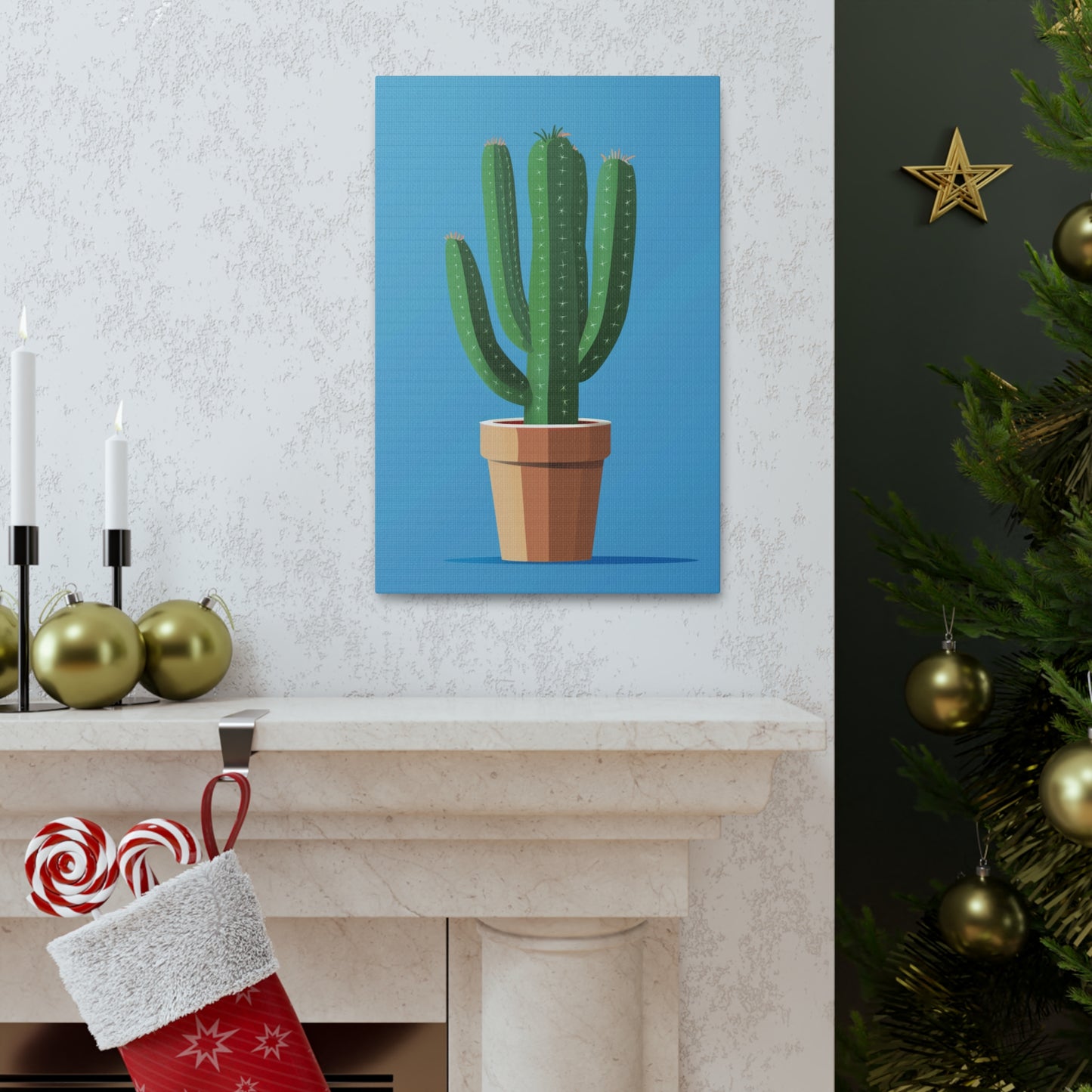 Cactus Plant - Illustration Canvas Gallery Wraps