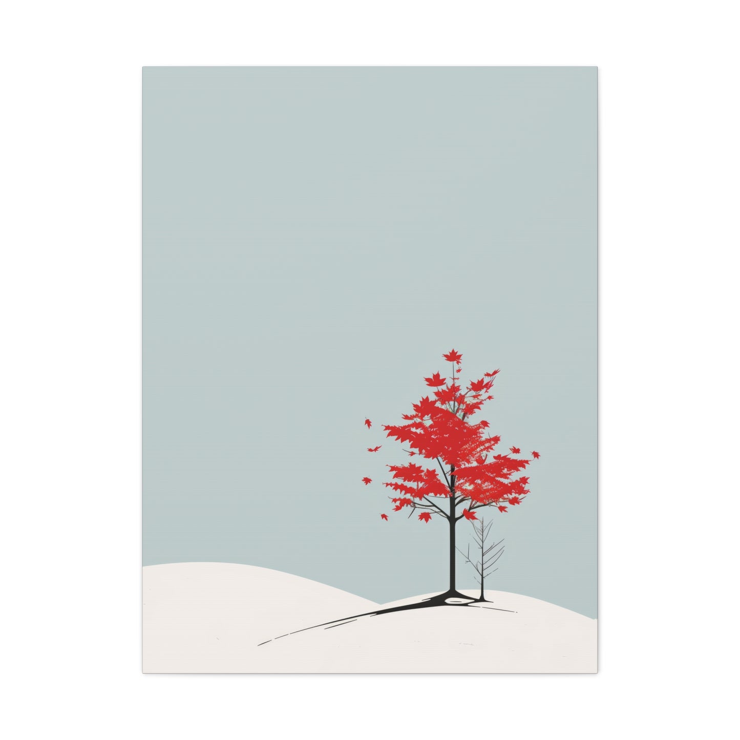 Maple Tree in Winter - Illustration Canvas Gallery Wraps