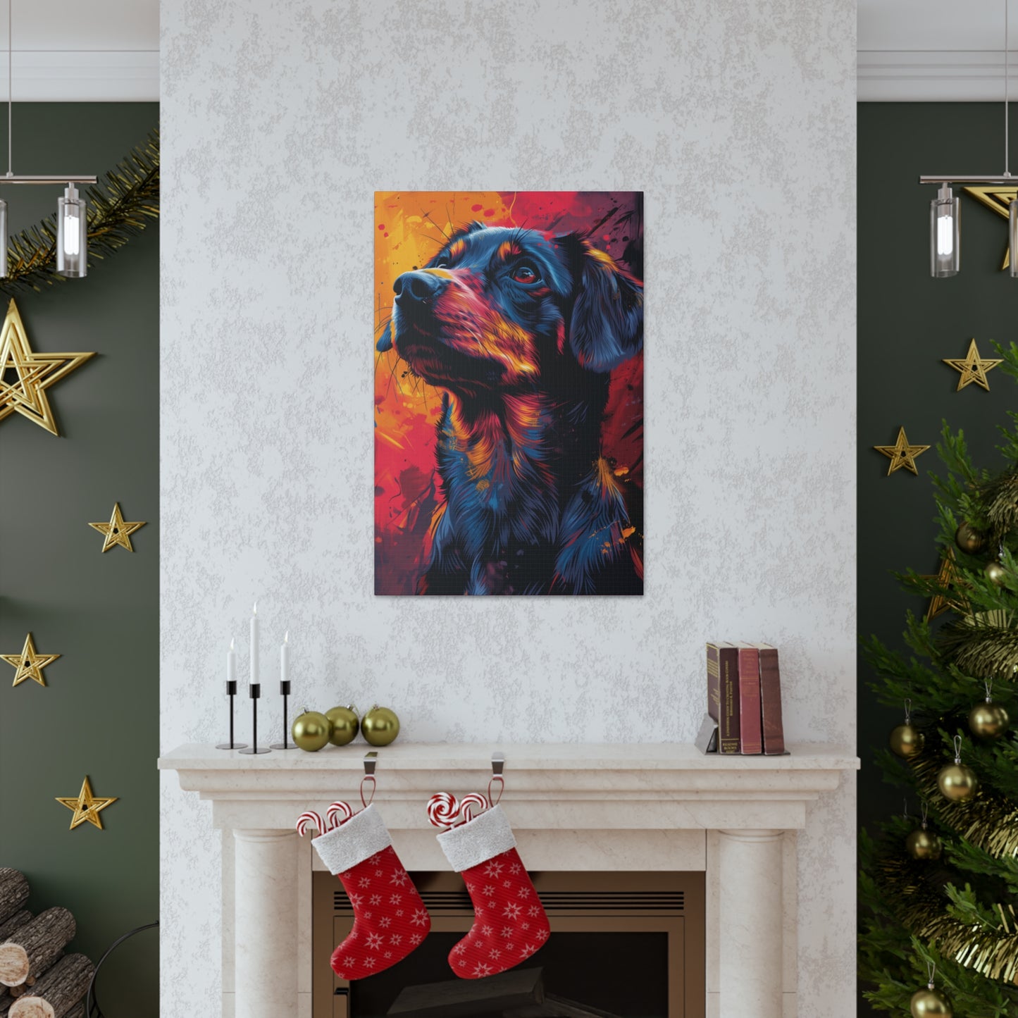 Labrador Dog - Abstract Illustration Canvas Gallery Wraps