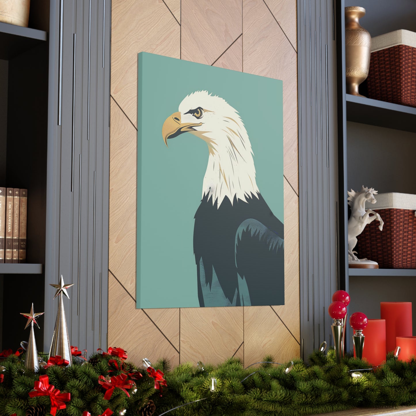 Bald Eagle Digital Illustration Canvas Gallery Wraps