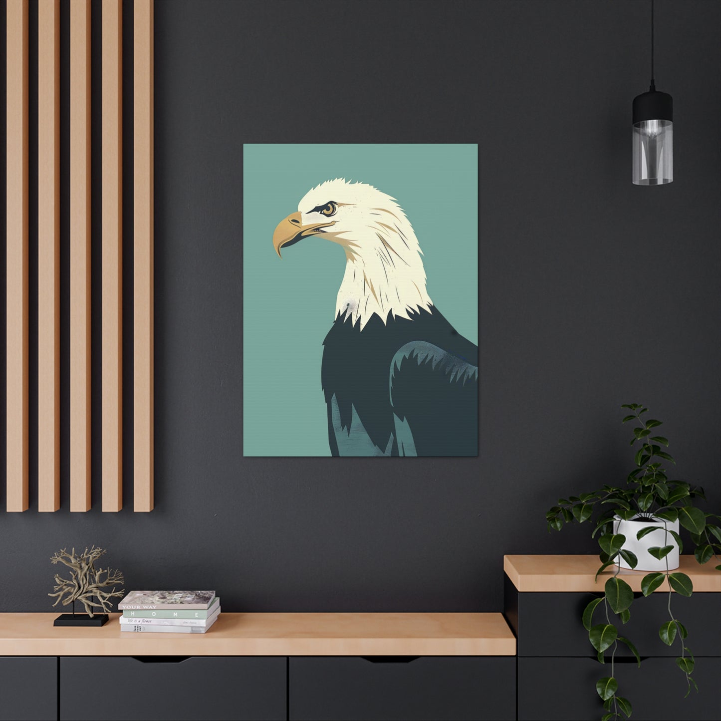 Bald Eagle Digital Illustration Canvas Gallery Wraps