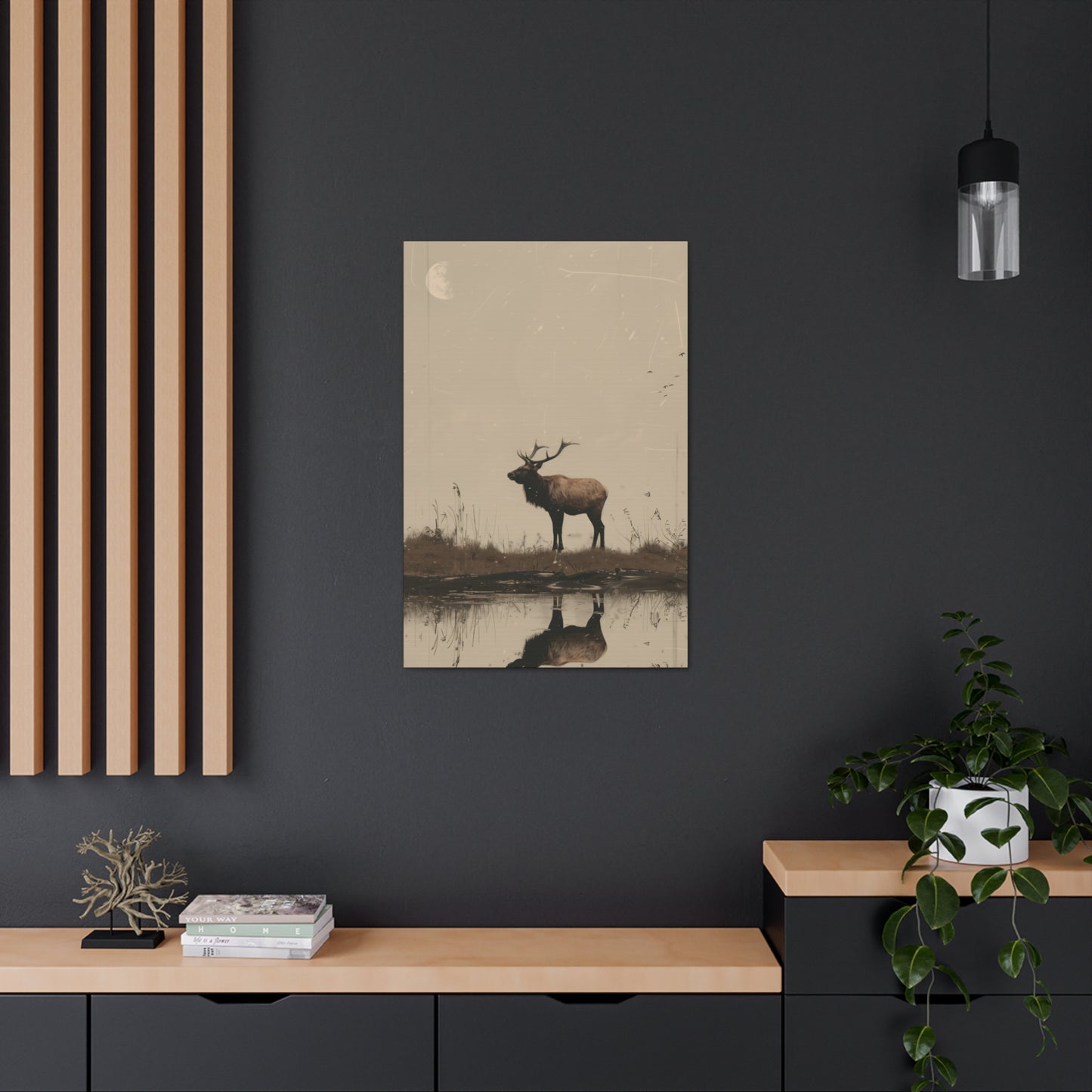 Moose Digital Illustration Canvas Gallery Wraps