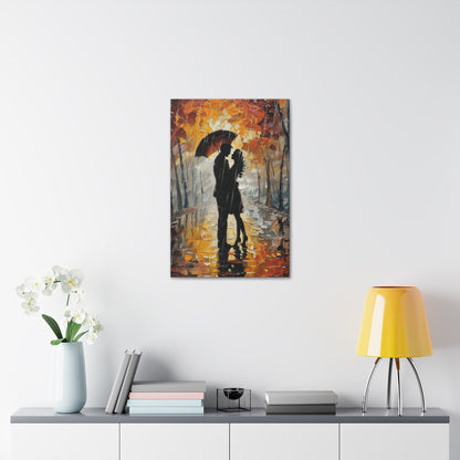 Couple - Leonid Afremov Style Digital Oil Painting Canvas Gallery Wraps