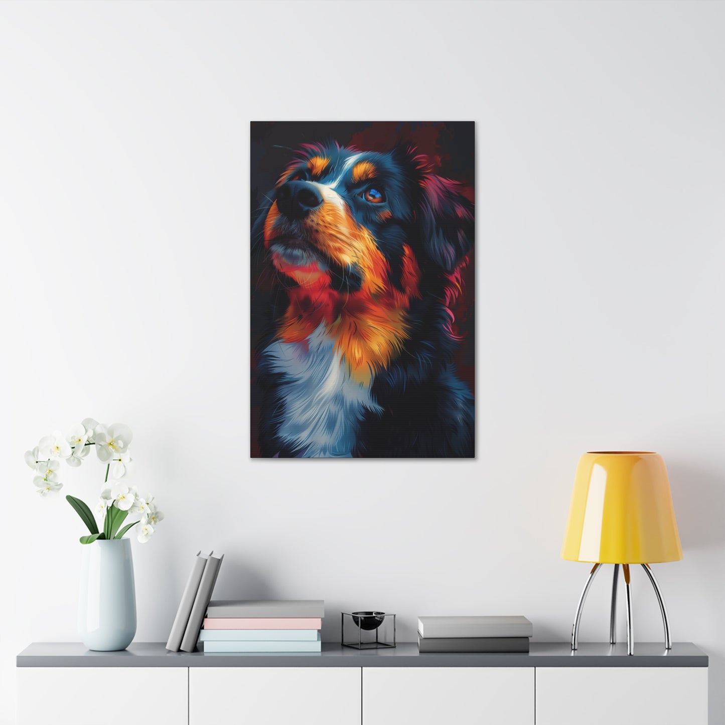 Border Collie - Abstract Illustration Canvas Gallery Wraps