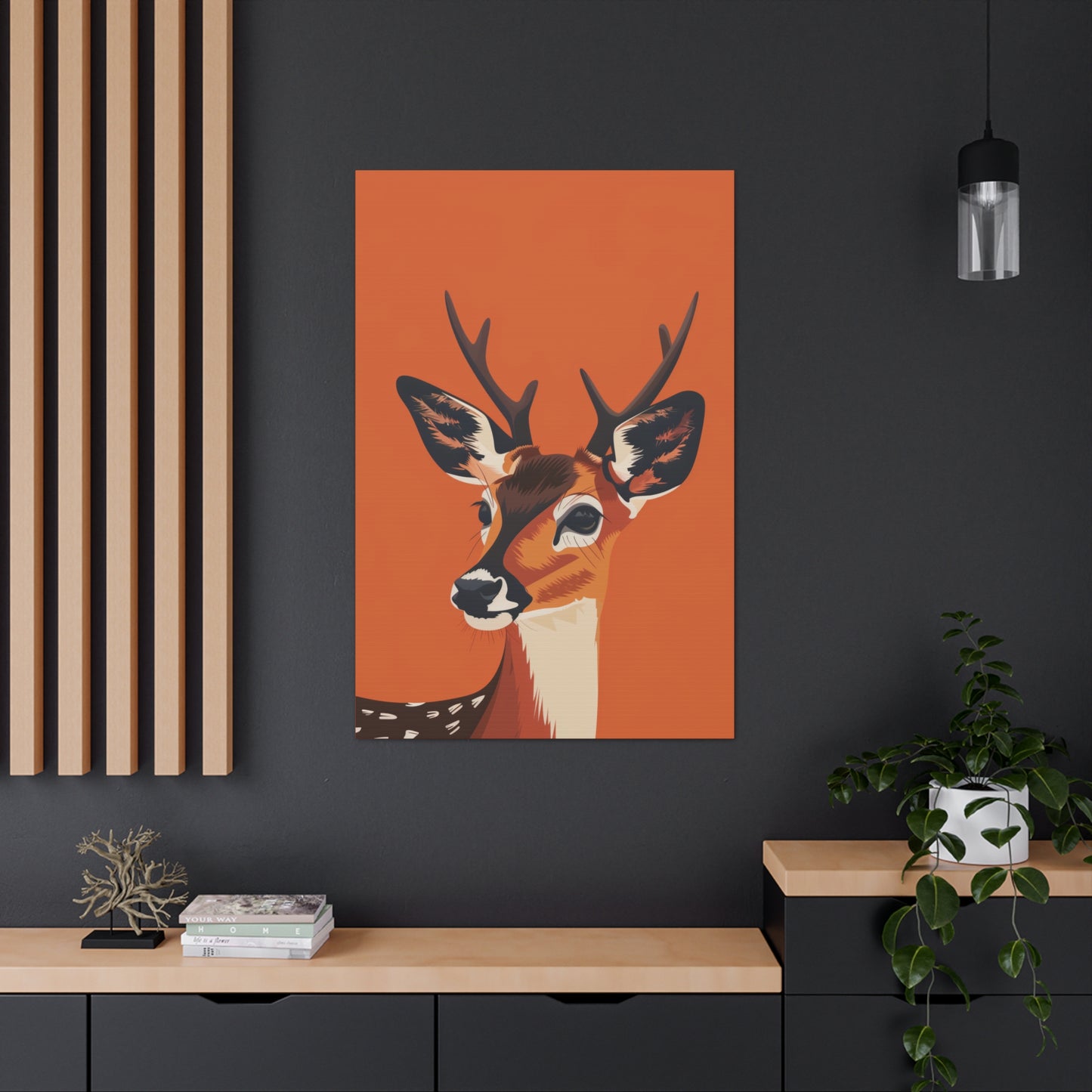 Deer - Digital Illustration Canvas Gallery Wraps