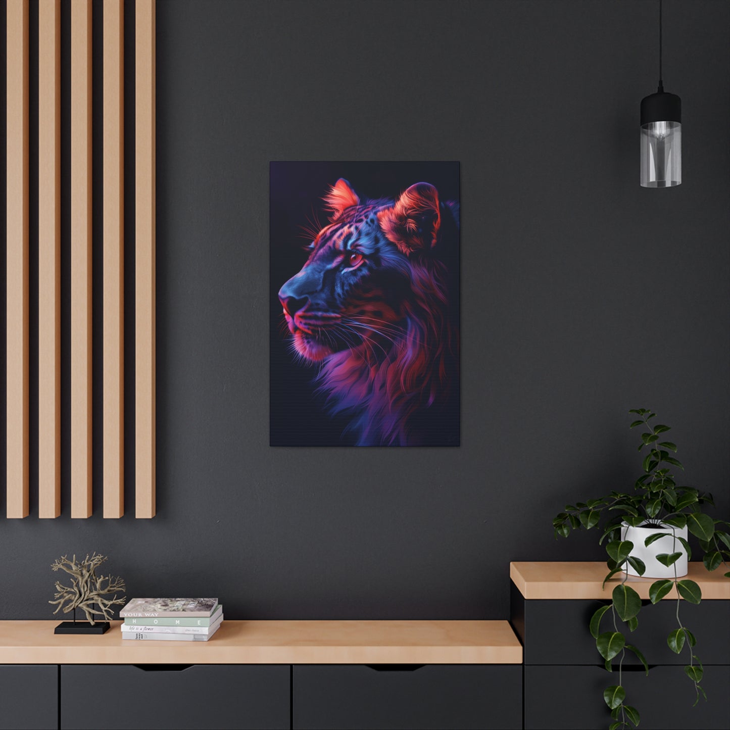 Lion - Illustration  Canvas Gallery Wraps