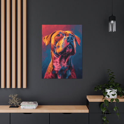 American Pit Bull Terrier - Abstract Illustration Canvas Gallery Wraps