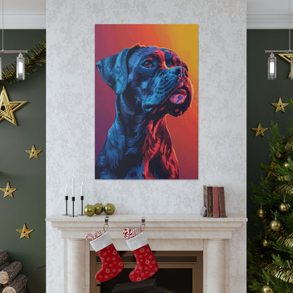 American Pit Bull Terrier Dog - Abstract Illustration Canvas Gallery Wraps