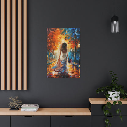 Bride in the Streets - Leonid Afremov Style Digital Print Canvas Gallery Wraps