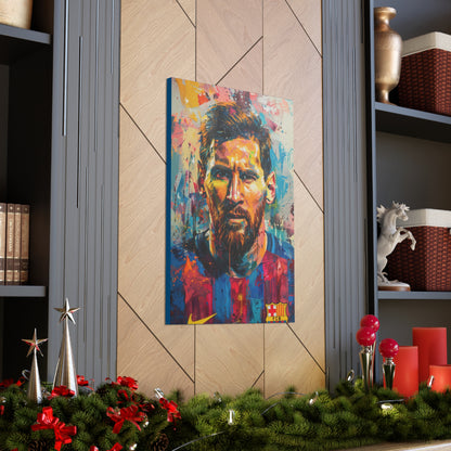 Lionel Messi - Abstract Digital Painting Canvas Gallery Wraps