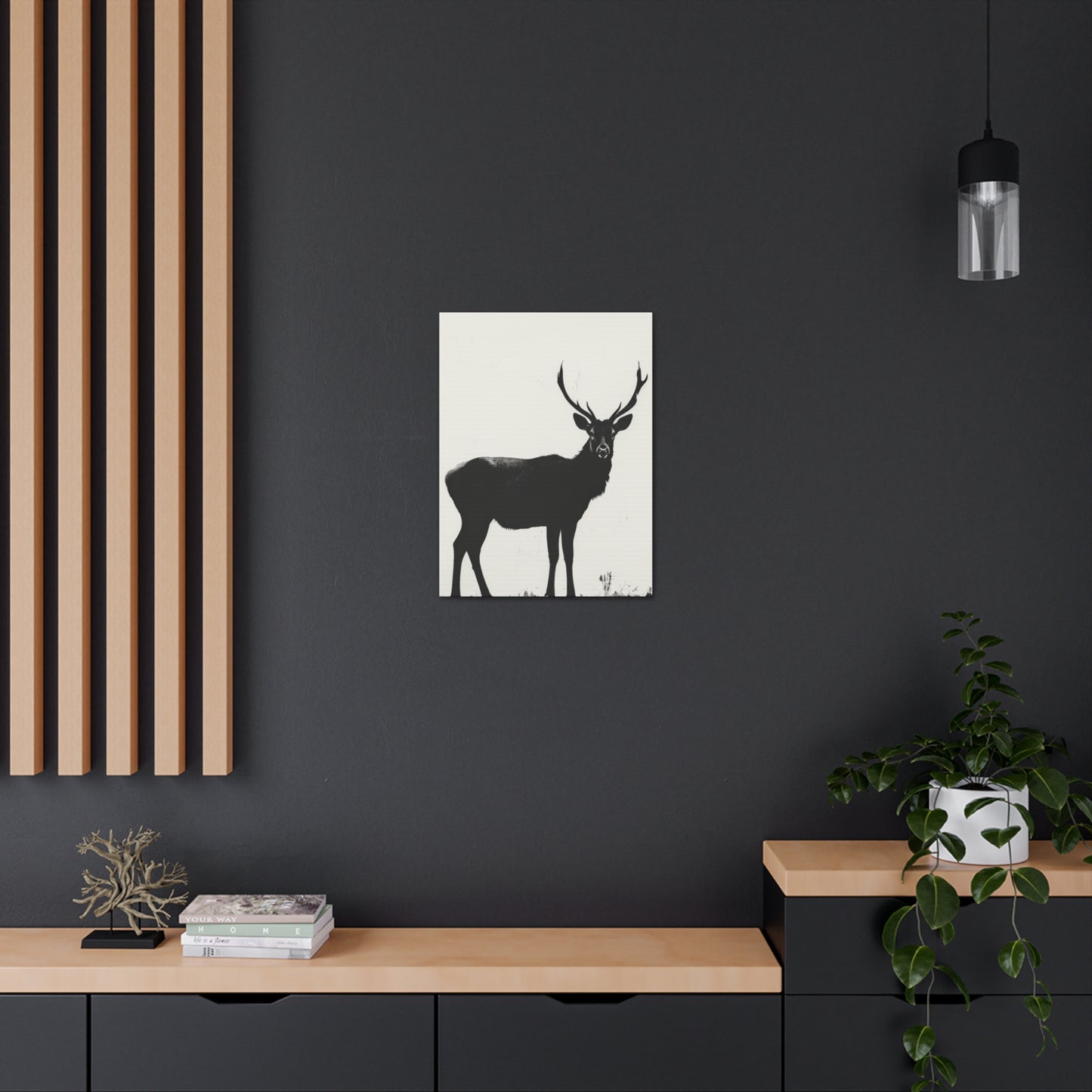 Reindeer Digital Illustration Canvas Gallery Wraps