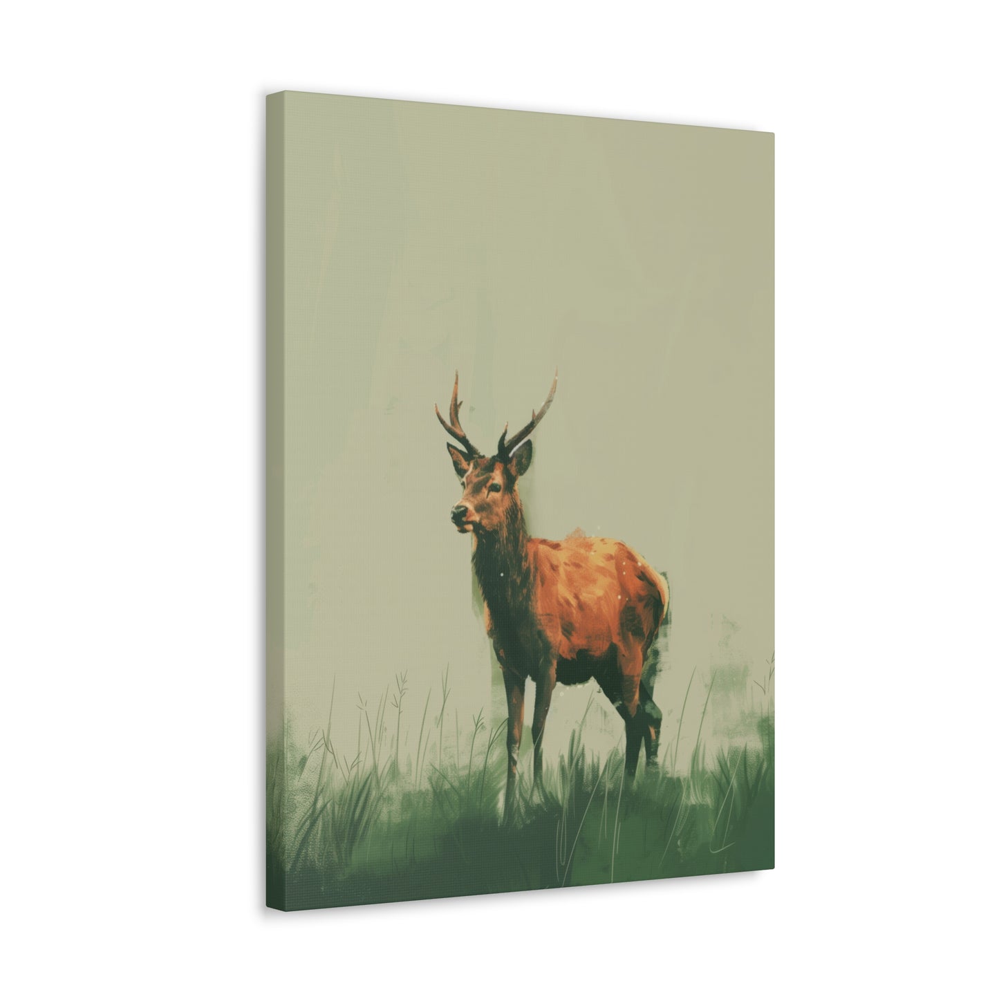 Reindeer Digital Illustration Canvas Gallery Wraps