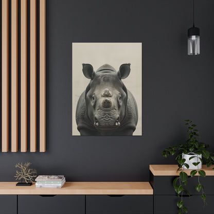 Rhinoceros  Digital Illustration Canvas Gallery Wraps