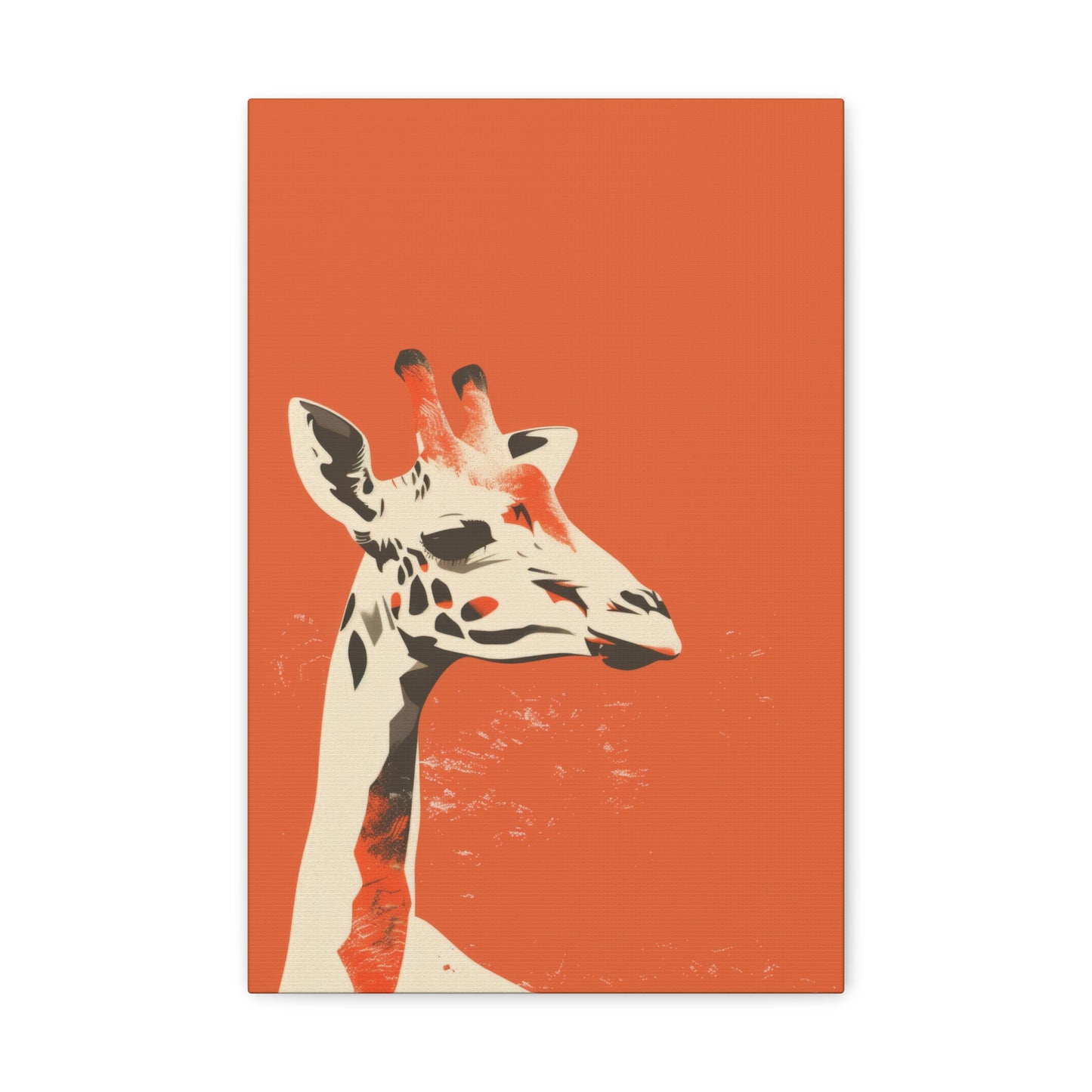 Giraffe Digital Illustration Canvas Gallery Wraps