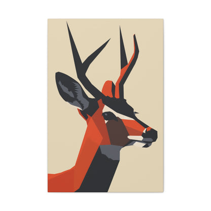 Reindeer with antlers Digital Illustration Canvas Gallery Wraps