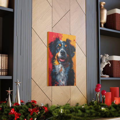 Border Collie Dog - Illustration Canvas Gallery Wraps