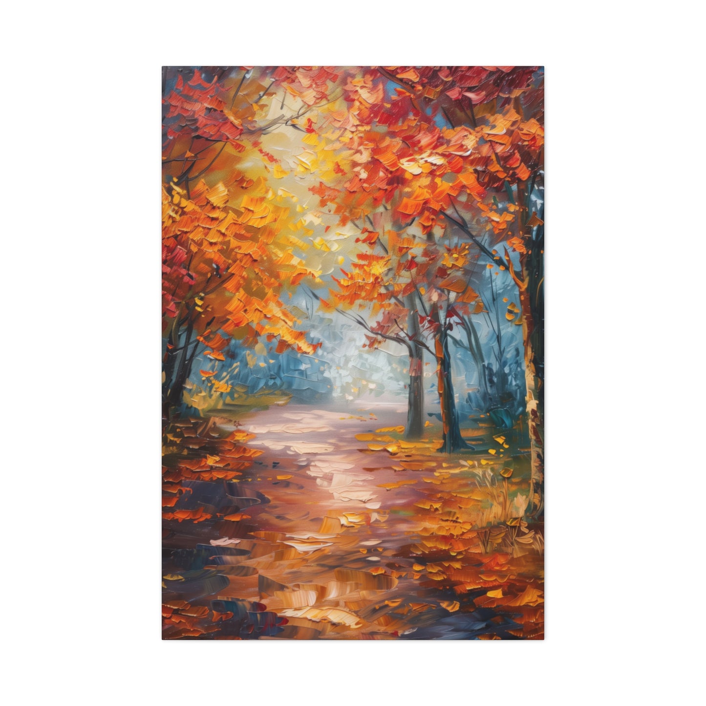 Road Through Autumn Forest - Leonid Afremov Oil Painting Canvas Gallery Wraps