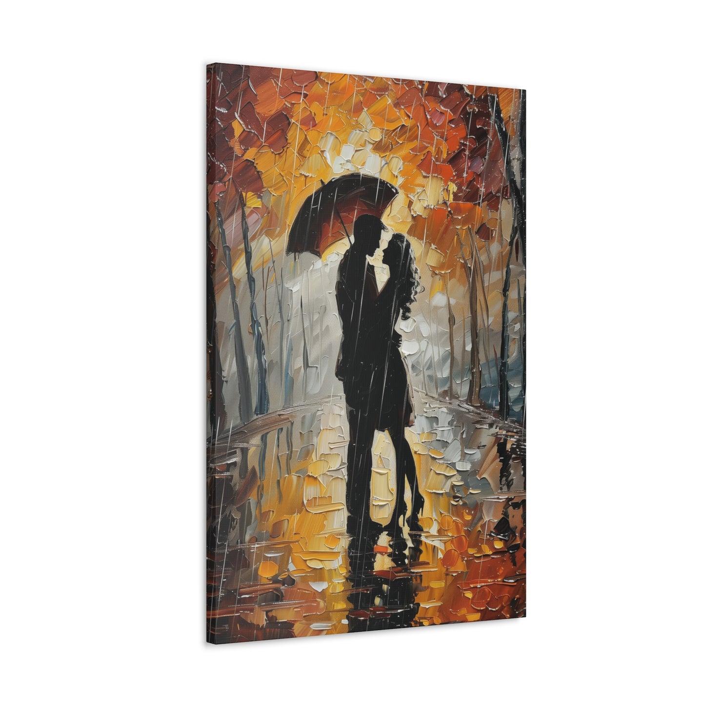 Couple - Leonid Afremov Style Digital Oil Painting Canvas Gallery Wraps