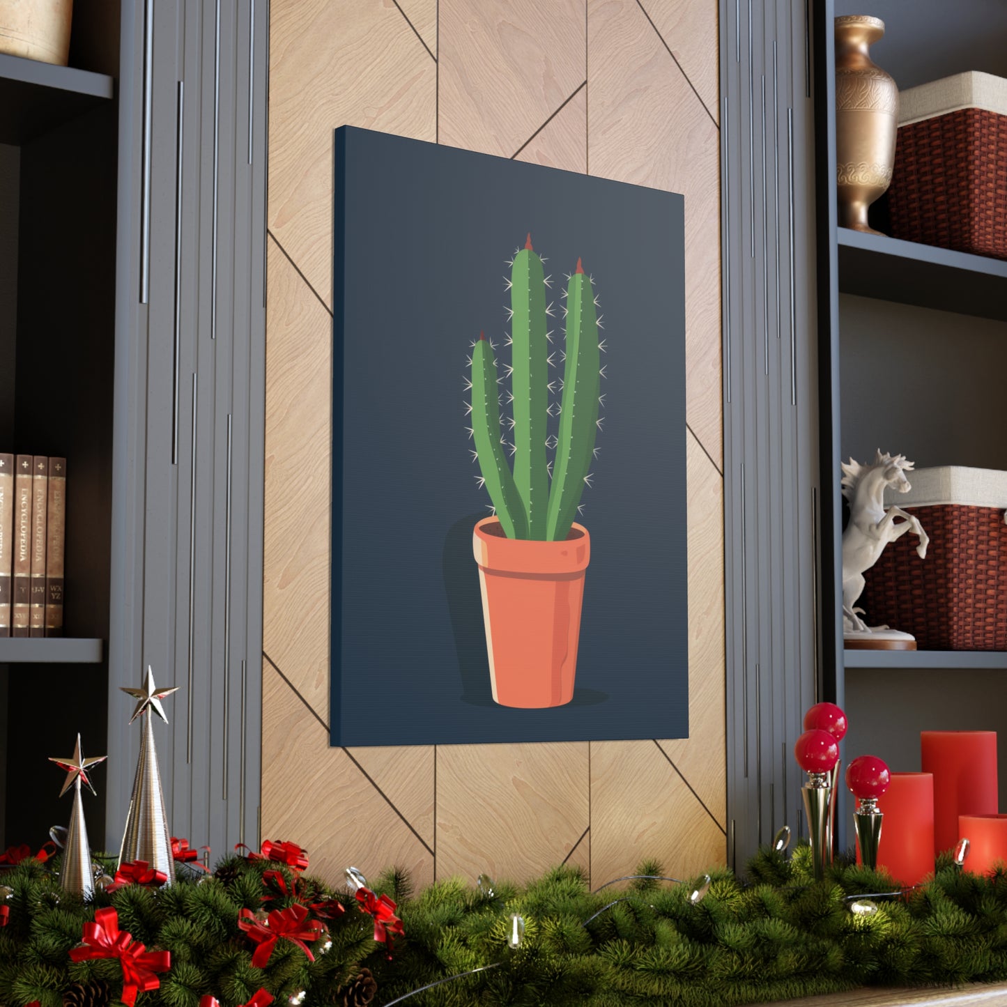 Cactus Plant - Illustration Canvas Gallery Wraps