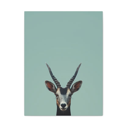 Antelope with Antlers Digital Illustration Canvas Gallery Wraps