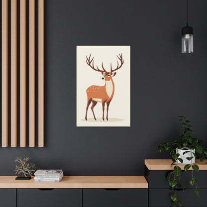 Deer - Digital Illustration Canvas Gallery Wraps