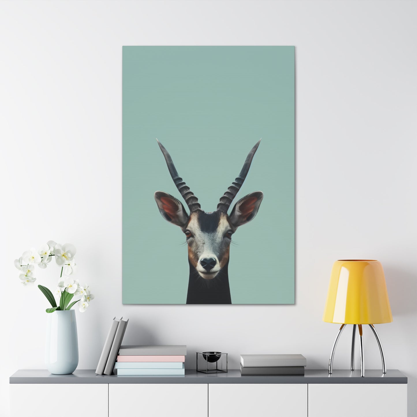 Antelope with Antlers Digital Illustration Canvas Gallery Wraps