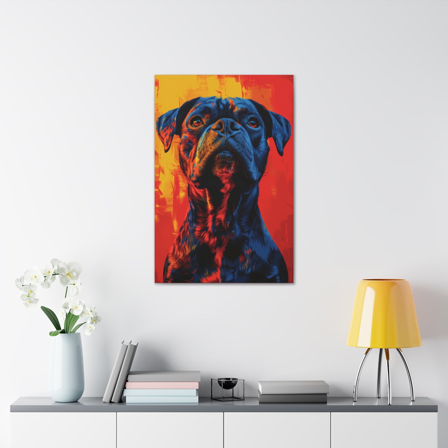 American Pit Bull Terrier - Abstract Illustration Canvas Gallery Wraps