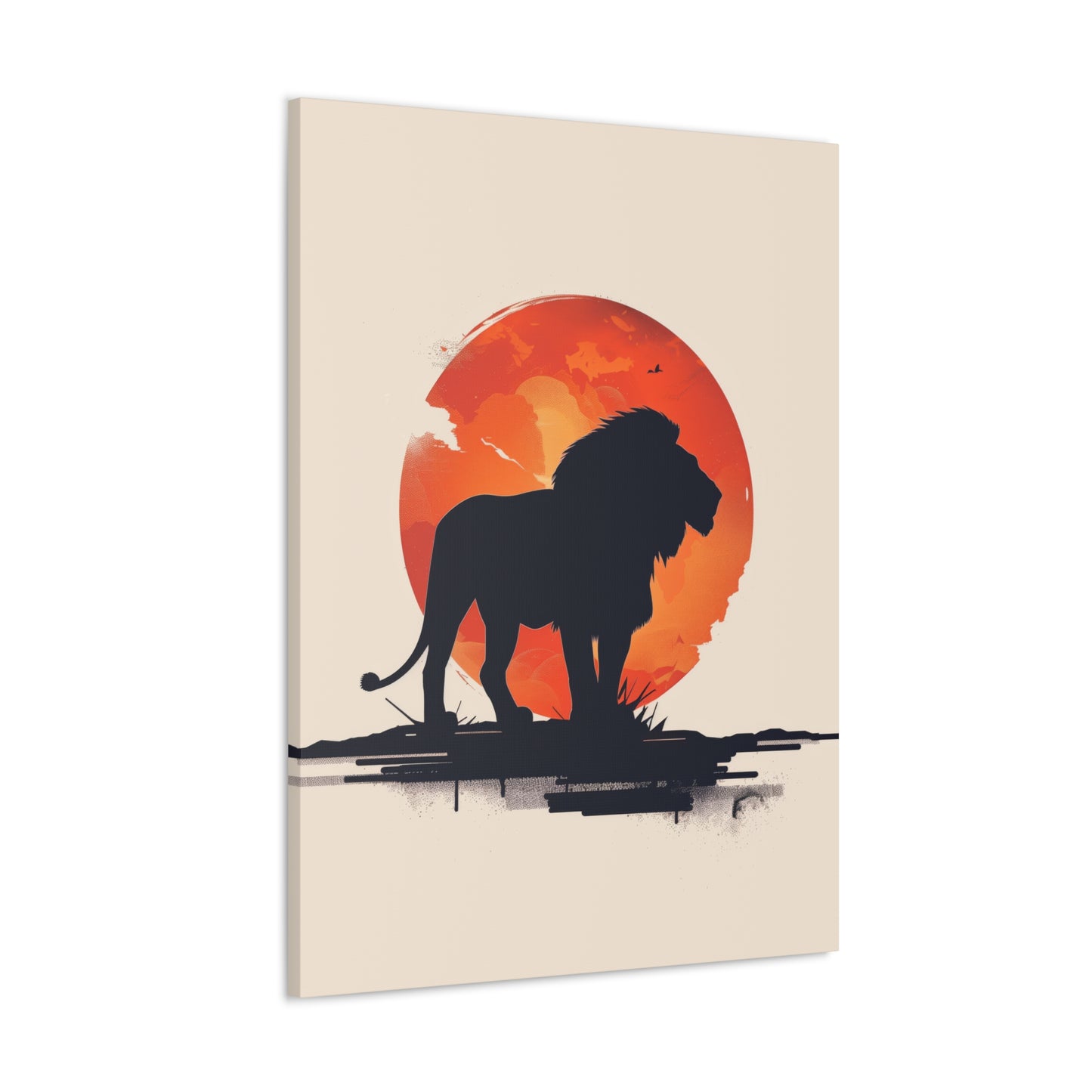 Lion Digital Illustration Canvas Gallery Wraps