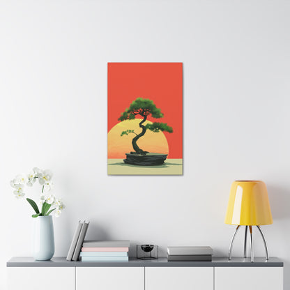 Bonsai Tree - Illustration Canvas Gallery Wraps