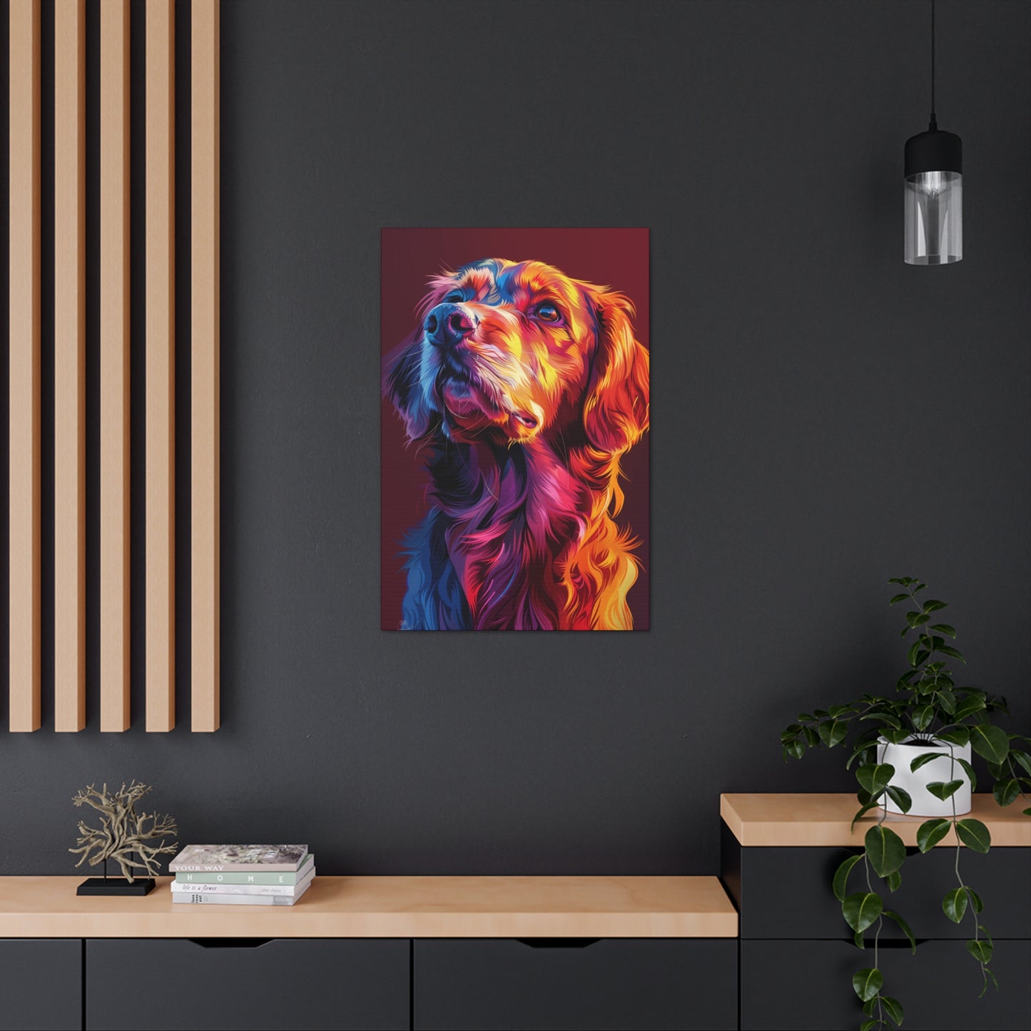 Labrador Dog - Abstract Illustration Canvas Gallery Wraps