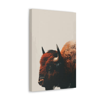 Bison - Illustration Canvas Gallery Wraps