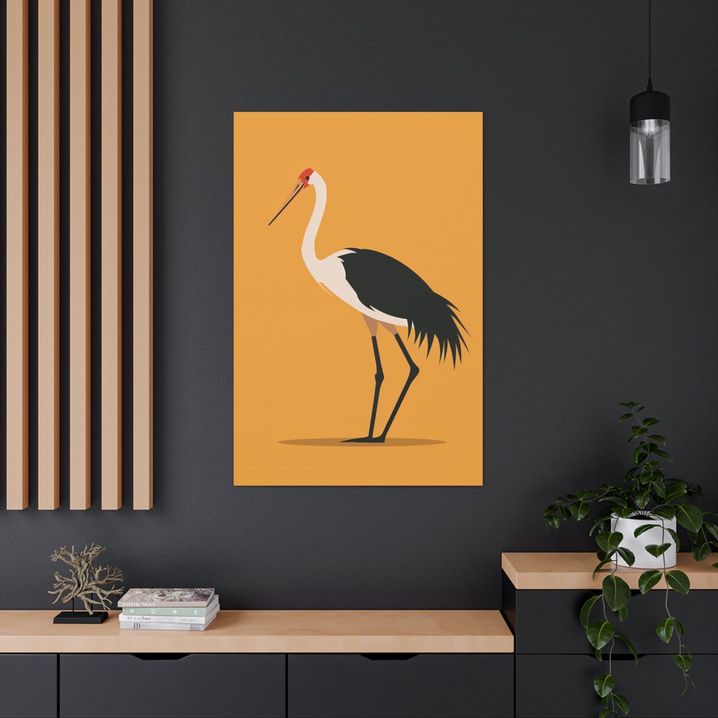 Stork Digital Illustration Canvas Gallery Wraps