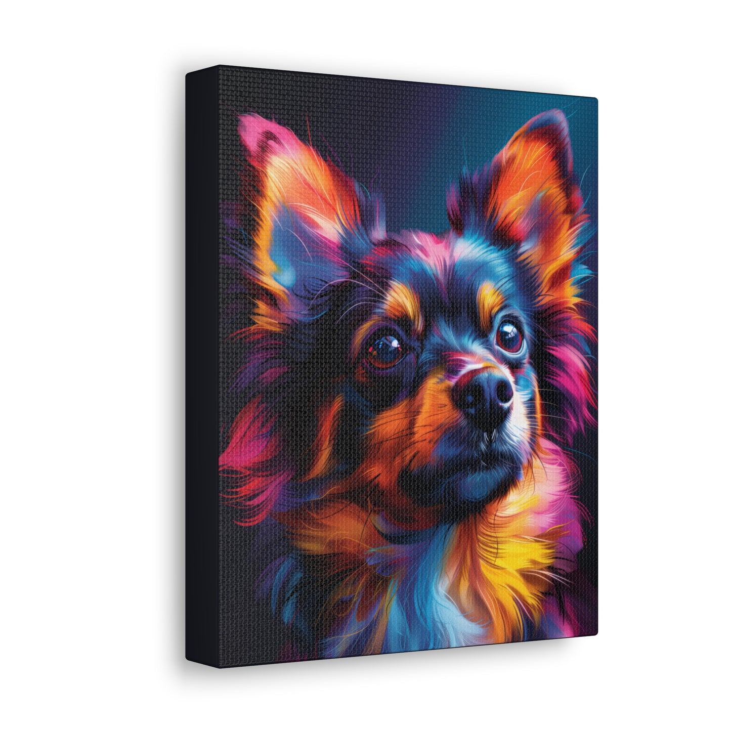 Papillon Dog - Abstract Illustration Canvas Gallery Wraps