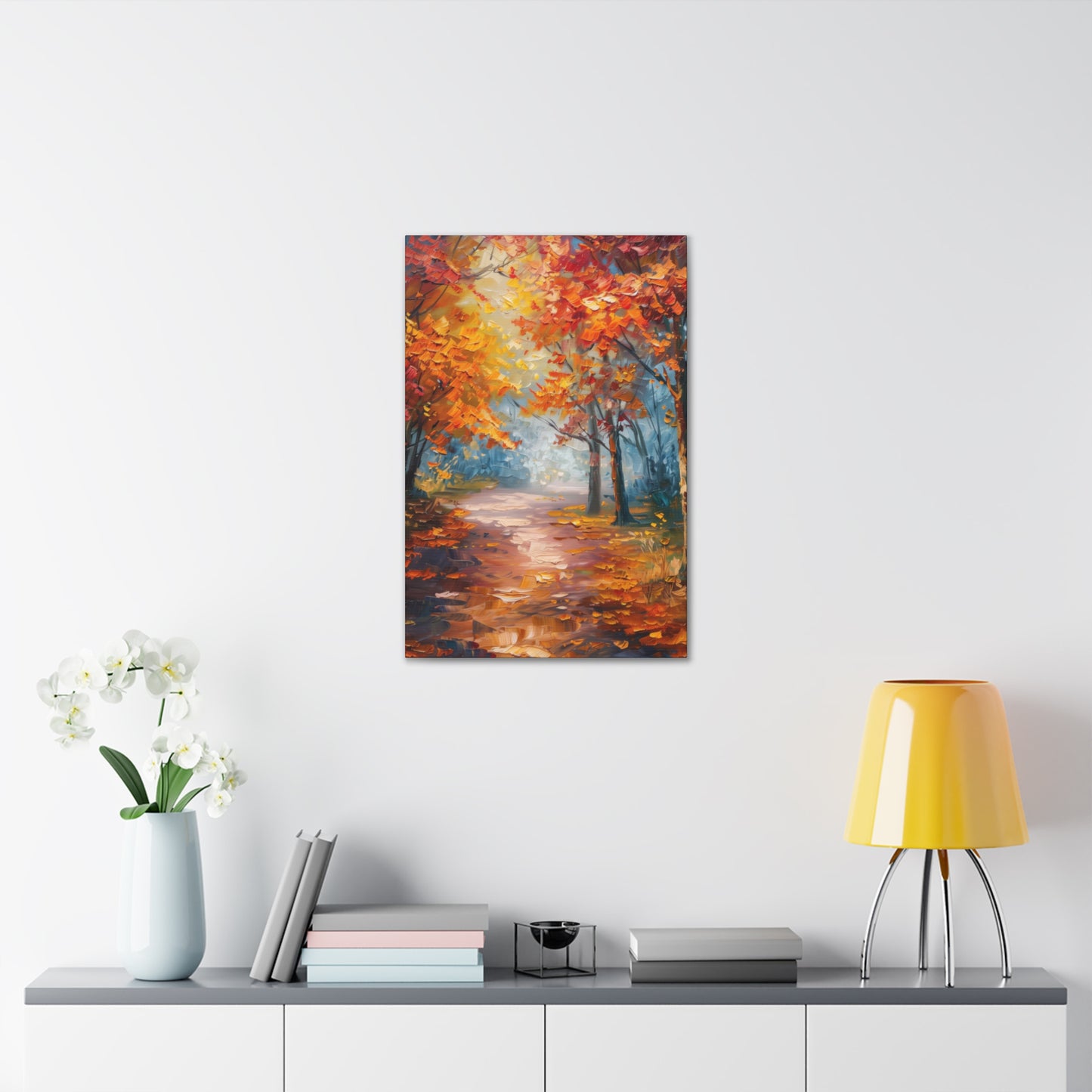 Road Through Autumn Forest - Leonid Afremov Oil Painting Canvas Gallery Wraps