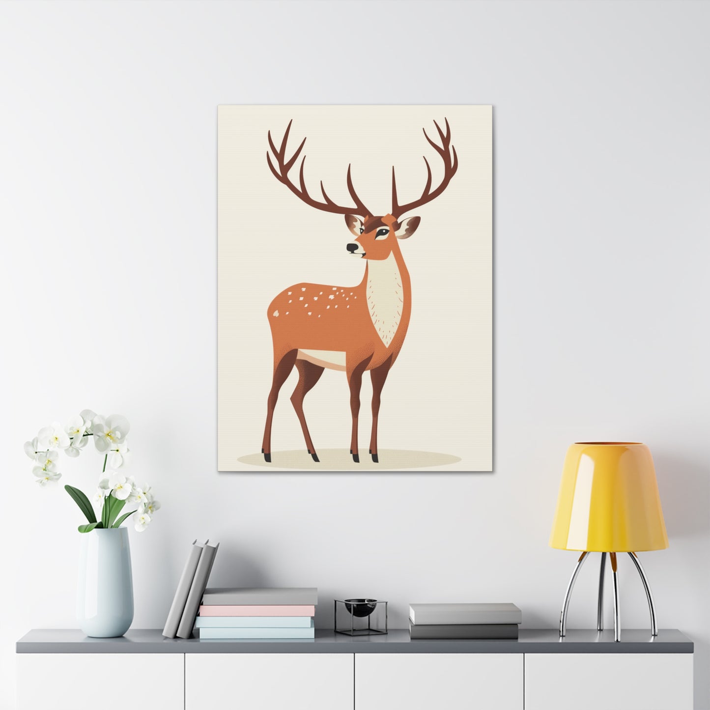 Deer - Digital Illustration Canvas Gallery Wraps