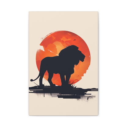 Lion Digital Illustration Canvas Gallery Wraps