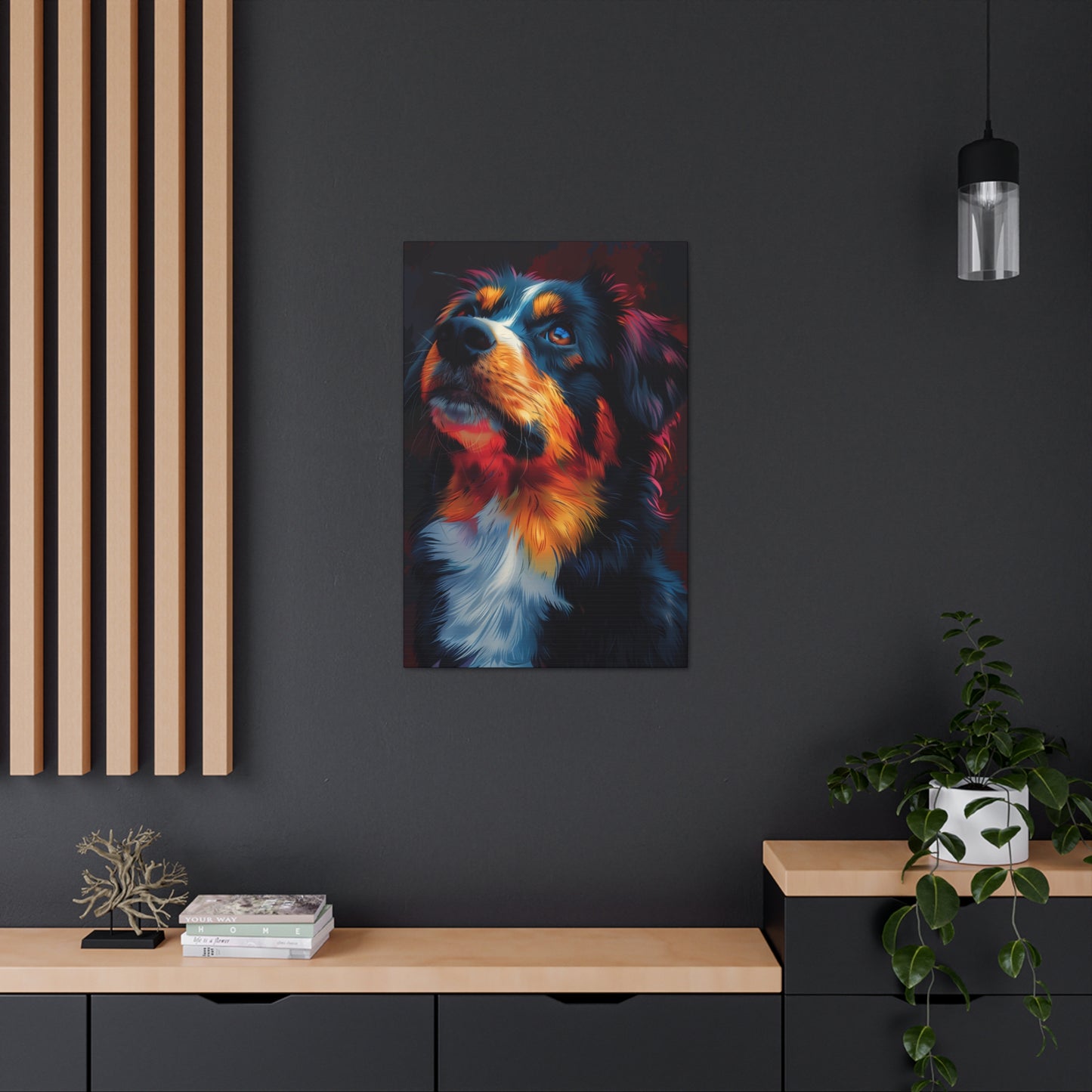 Border Collie - Abstract Illustration Canvas Gallery Wraps