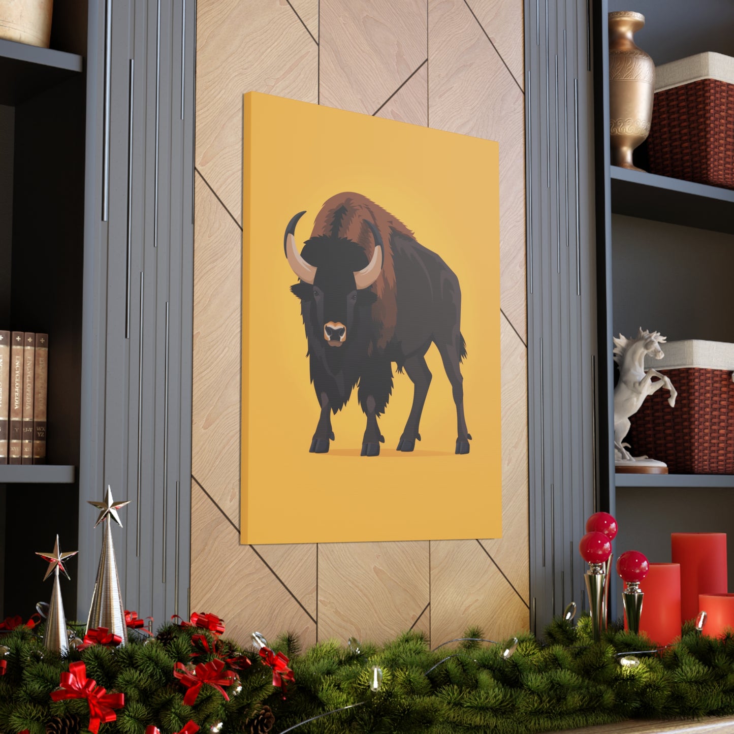 Bison - Digital Illustration Canvas Gallery Wraps