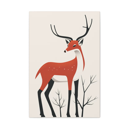 deer Digital Illustration Canvas Gallery Wraps