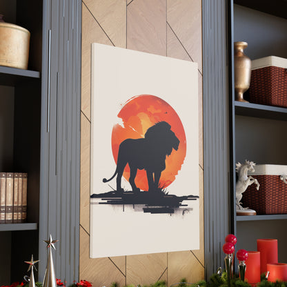 Lion Digital Illustration Canvas Gallery Wraps