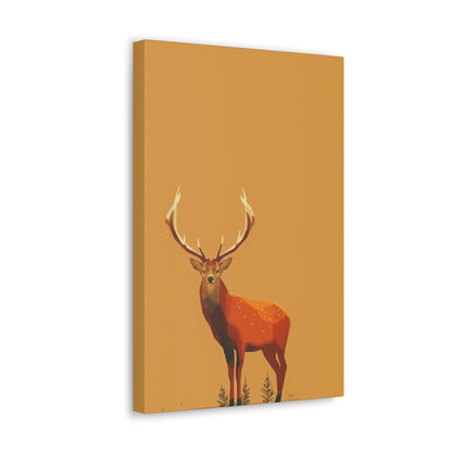 Reindeer Digital Illustration Canvas Gallery Wraps